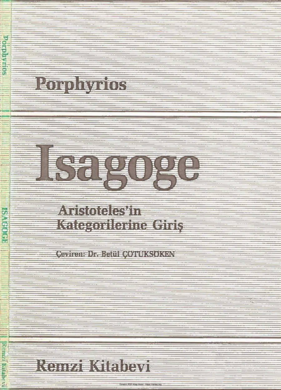 Aristoteles in Kategorilerine Giriş kapak görseli