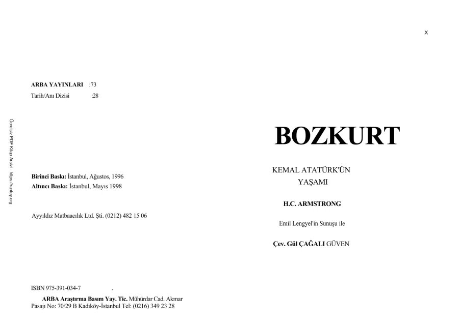 Armstrong Bozkurt kapak görseli