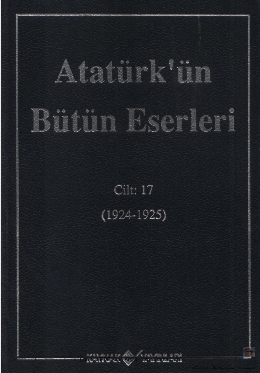 Atatürk'ün Bütün Eserleri Cilt 17: 1924-1925 kitap kapağı
