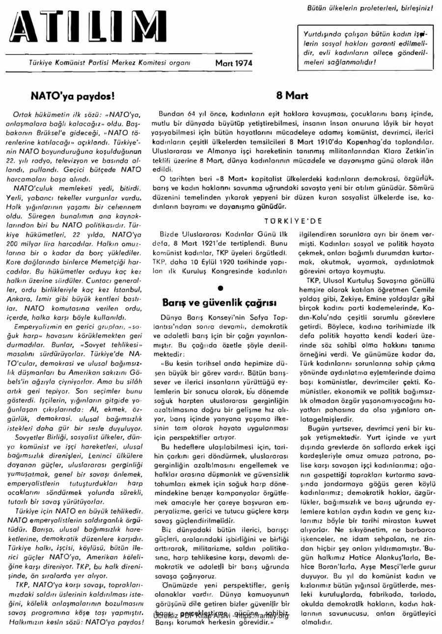 Atılım Sayı 003 - Mart 1974 kapak görseli