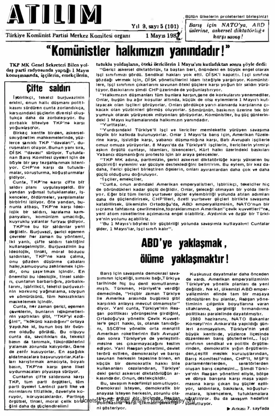 Atılım Sayı 101 - Mayıs 1982 kapak görseli