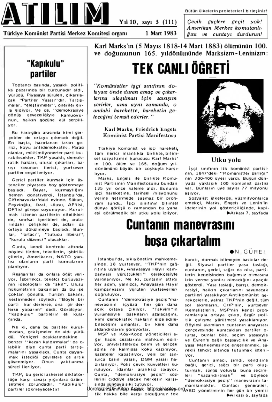 Atılım Sayı 111 - Mart 1983 kapak görseli