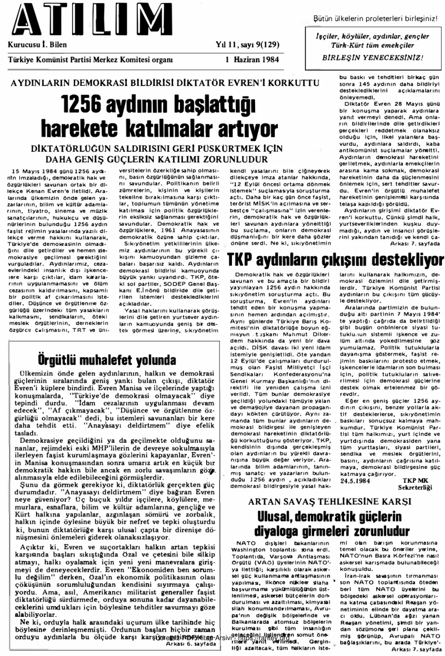 Atılım Sayı 129 - 01 Haziran 1984 kapak görseli