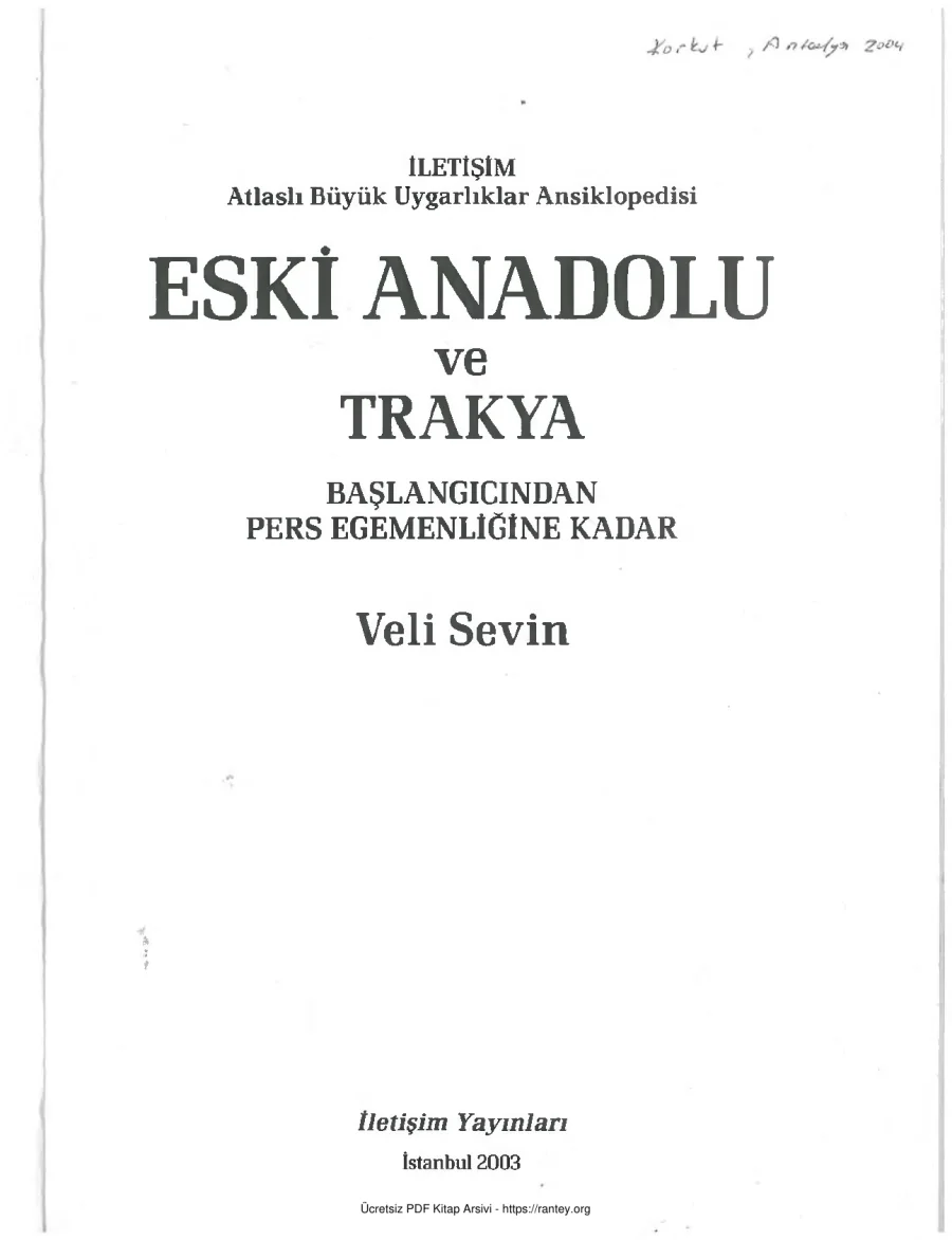 Atlaslı Büyük Uygarlıklar Ansiklopedisi Eski Anadolu ve Trakya 1 kapak görseli