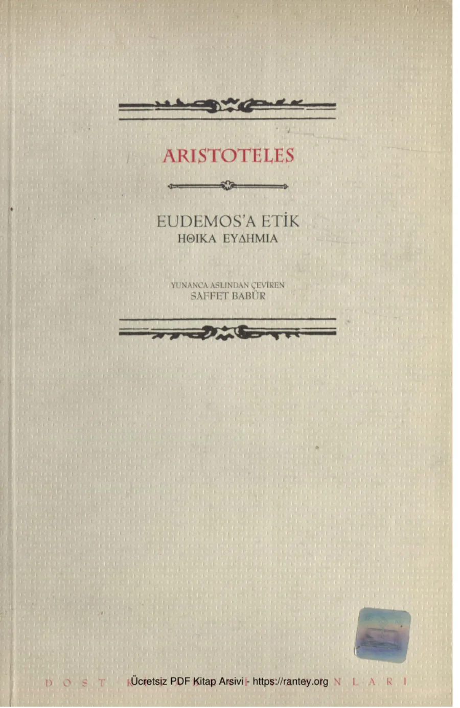 Audemosa Etik kapak görseli