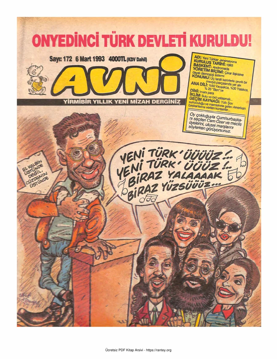 Avni Sayı 172 kapak görseli