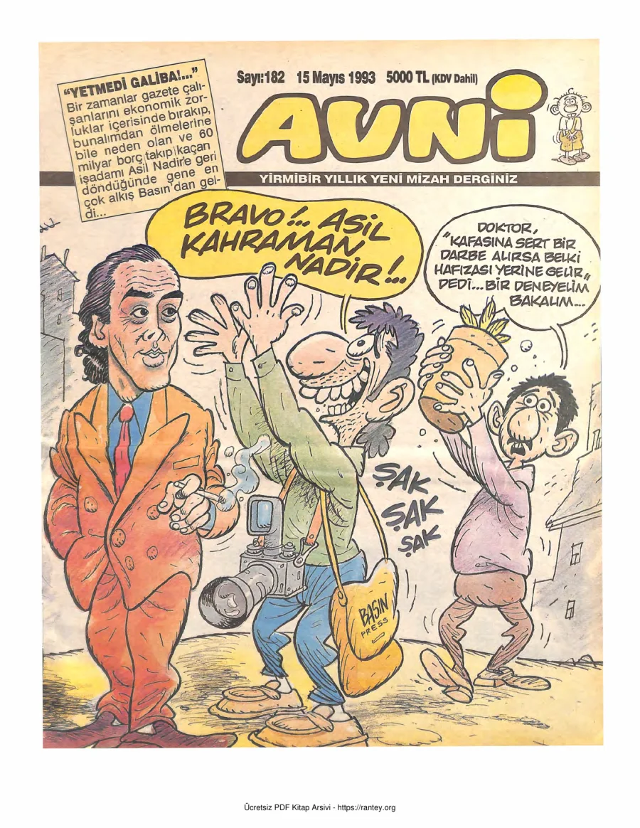Avni Sayı 182 kapak görseli