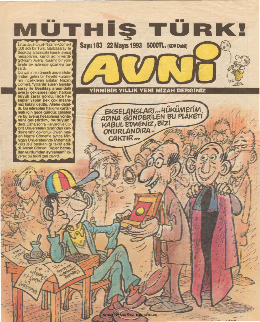 Avni Sayı 183 kapak görseli