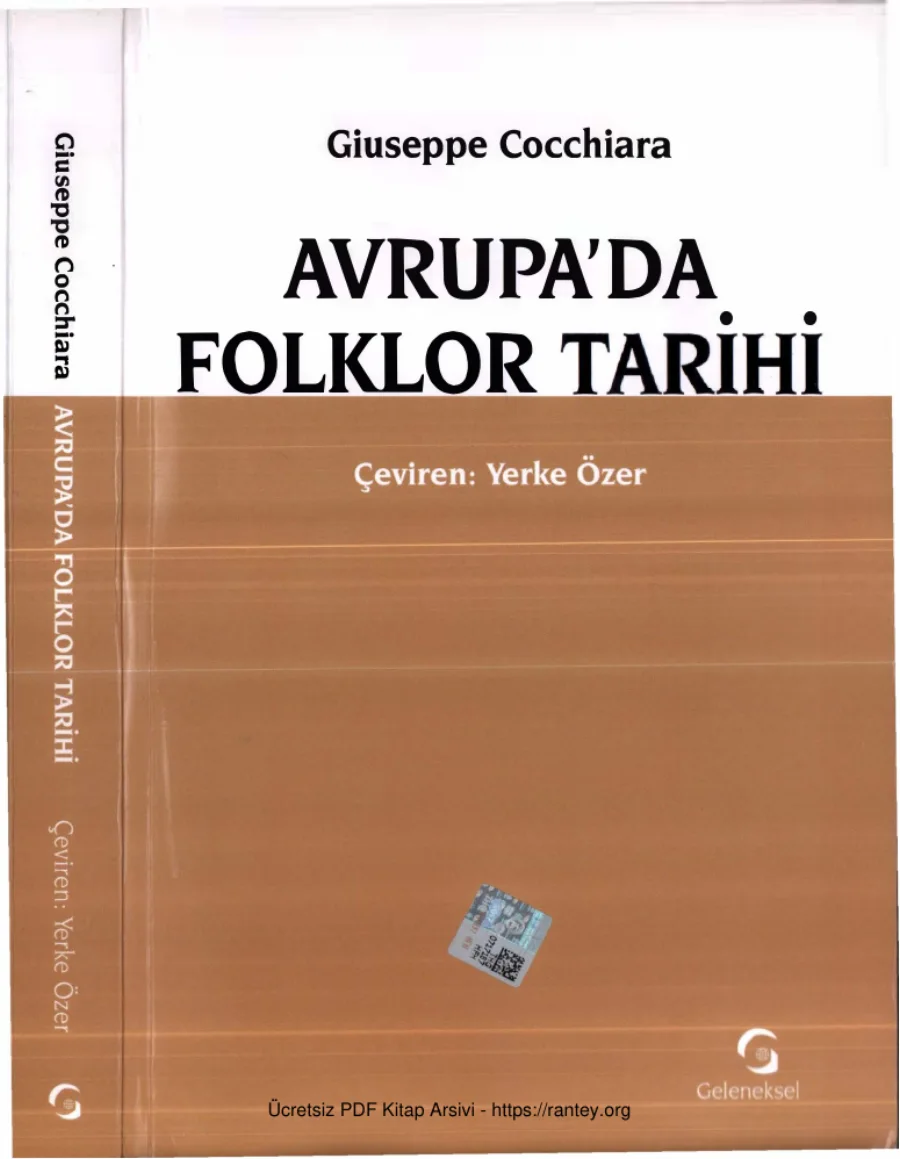 Avrupada Folklor Tarihi Geleneksel Yayınları kapak görseli