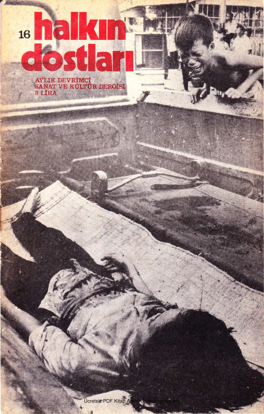 Aylık Devrimci Sanat ve Kültür Dergisi Sayı 16 Tmmuz 1971 kapak görseli