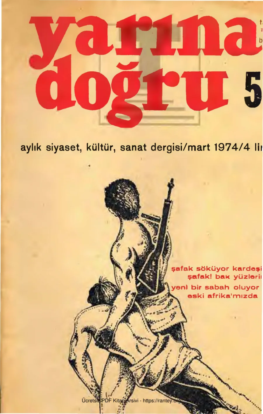 Aylık Siyaset Kültür Sanat Dergisi Sayı 05 Mart 1974 kapak görseli