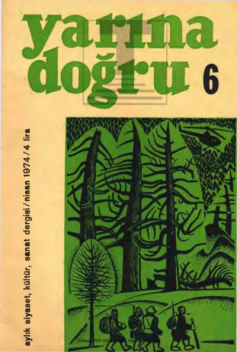 Aylık Siyaset Kültür Sanat Dergisi Sayı 06 Nisan 1974 kapak görseli