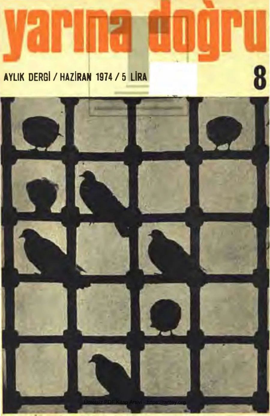 Aylık Siyaset Kültür Sanat Dergisi Sayı 08 Haziran 1974 kapak görseli