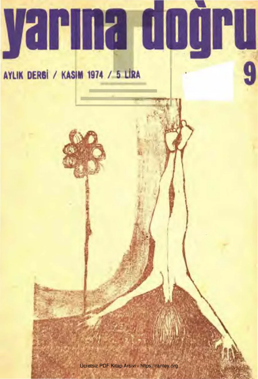 Aylık Siyaset Kültür Sanat Dergisi Sayı 09 Kasım 1974 kapak görseli
