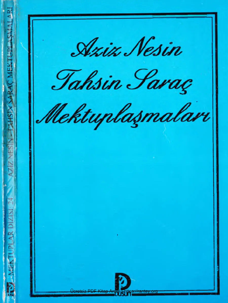 Aziz Nesin - Tahsin Saraç Mektuplaşmaları kapak görseli
