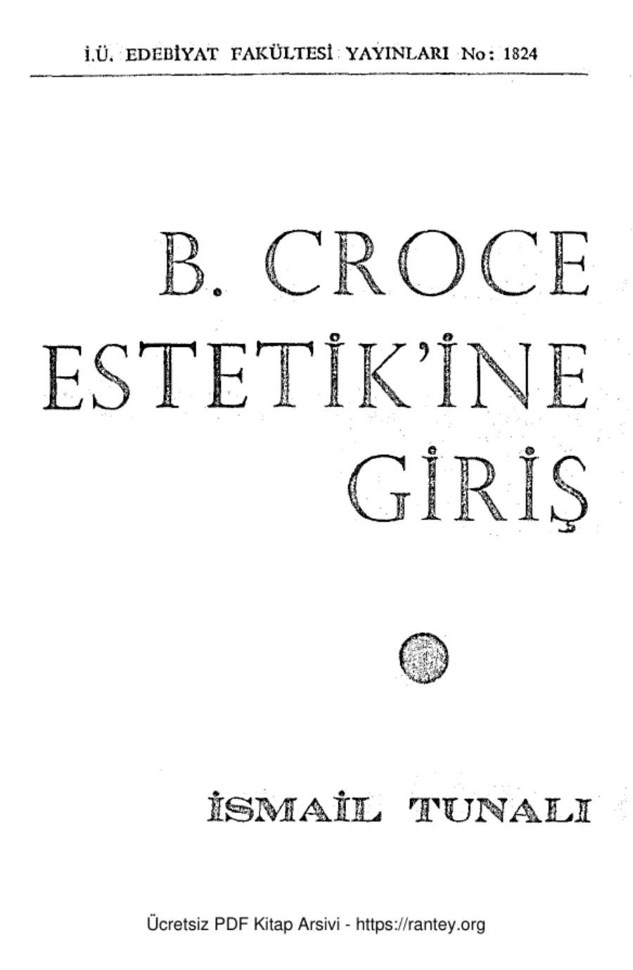 B Croce Estetikine Giriş kapak görseli