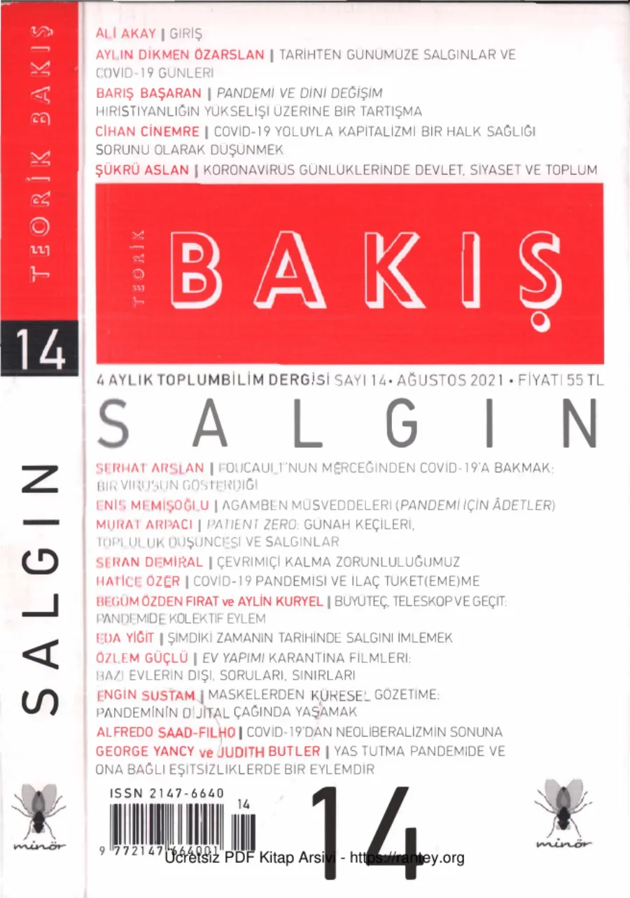 Bakış Sayı 14 Salgın Ağustos 2021 kapak görseli