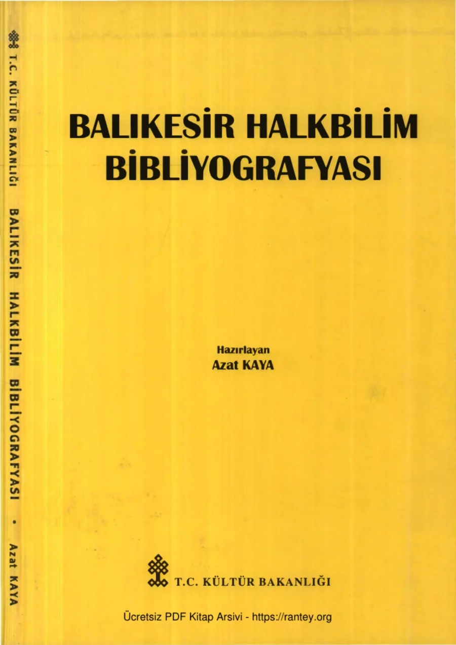 Balıkesir Halkbilim Bibliyografyası kapak görseli