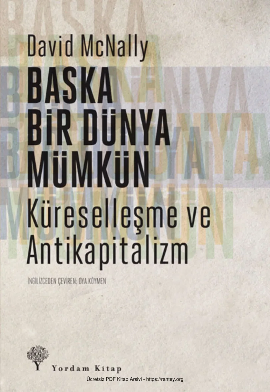 Başka Bir Dünya Mümkün Küreselleşme ve Antikapitalizm Yordam Kitap kapak görseli