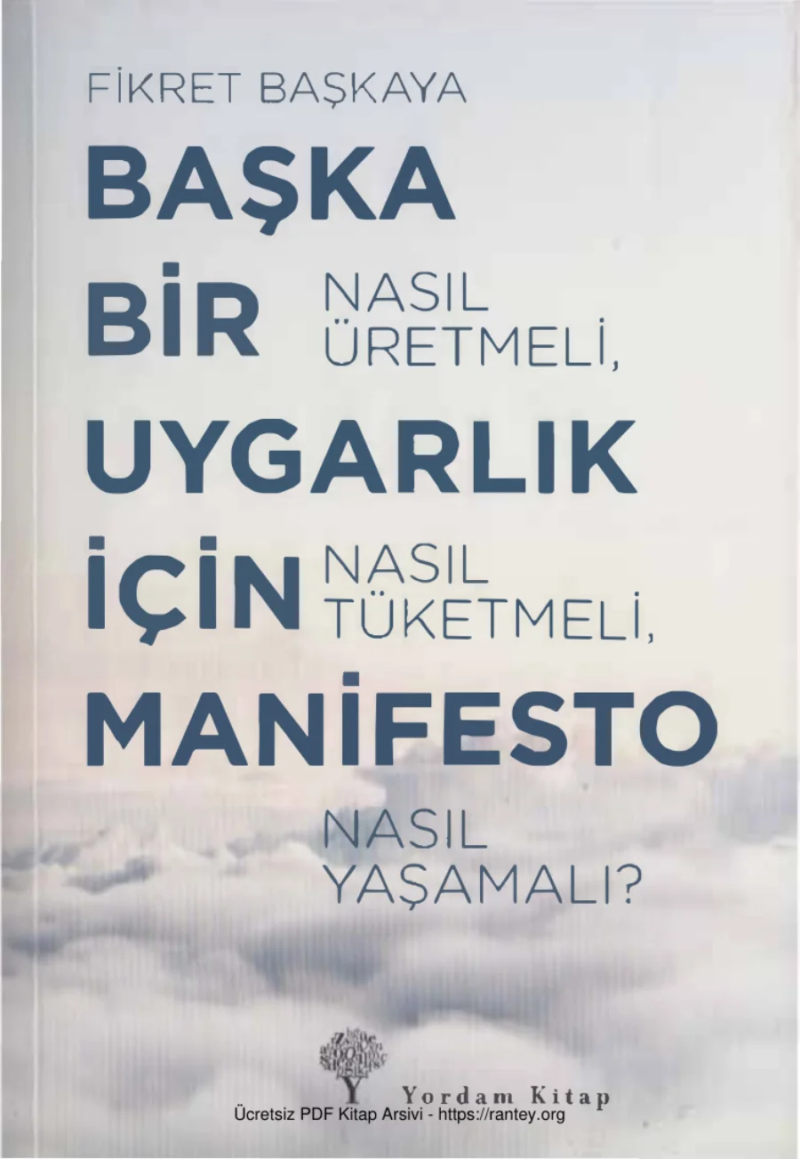 Başka Bir Uygarlık İçin Manifesto kapak görseli