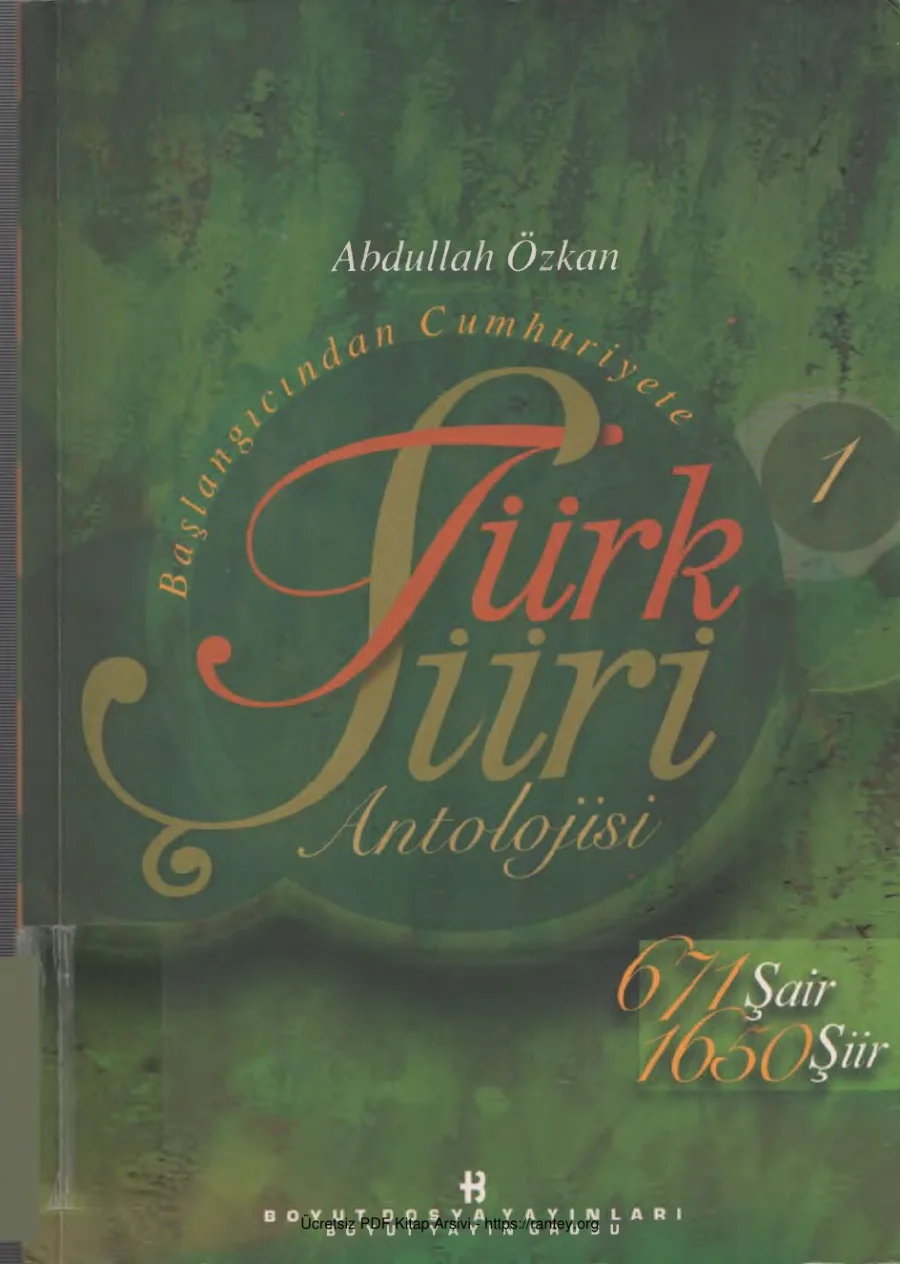 Başlangıcından Cumhuriyete Türk Şiiri Antolojisi Cilt I Boyut Yayınları kapak görseli