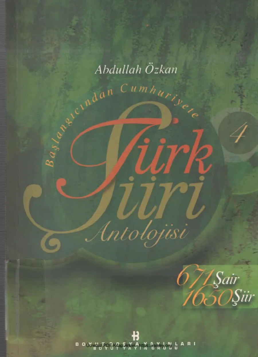 Başlangıcından Cumhuriyete Türk Şiiri Antolojisi Cilt IV Boyut Yayınları kapak görseli