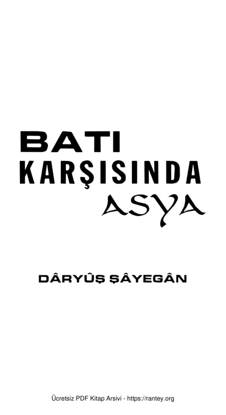 Batı Karşısında Asya Ağaç Yayınları kapak görseli