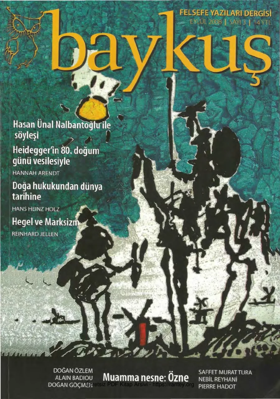 Baykuş Felsefe Yazıları Sayı 03 kapak görseli