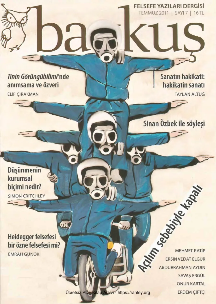 Baykuş Felsefe Yazıları Sayı 07 kapak görseli