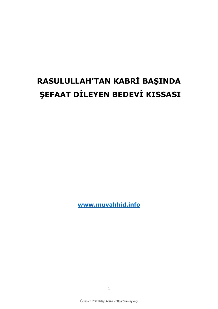 BEDEVİ KISSASI Ebu Abdulmumin Tekin Mıhçı kapak görseli