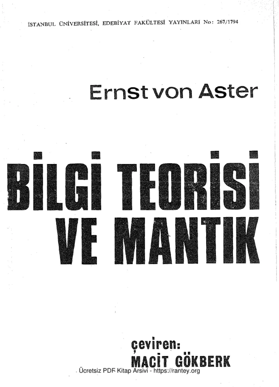 Bilgi Teorisi ve Mantık kapak görseli