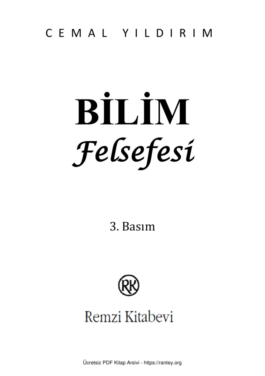 Bilim Felsefesi kapak görseli