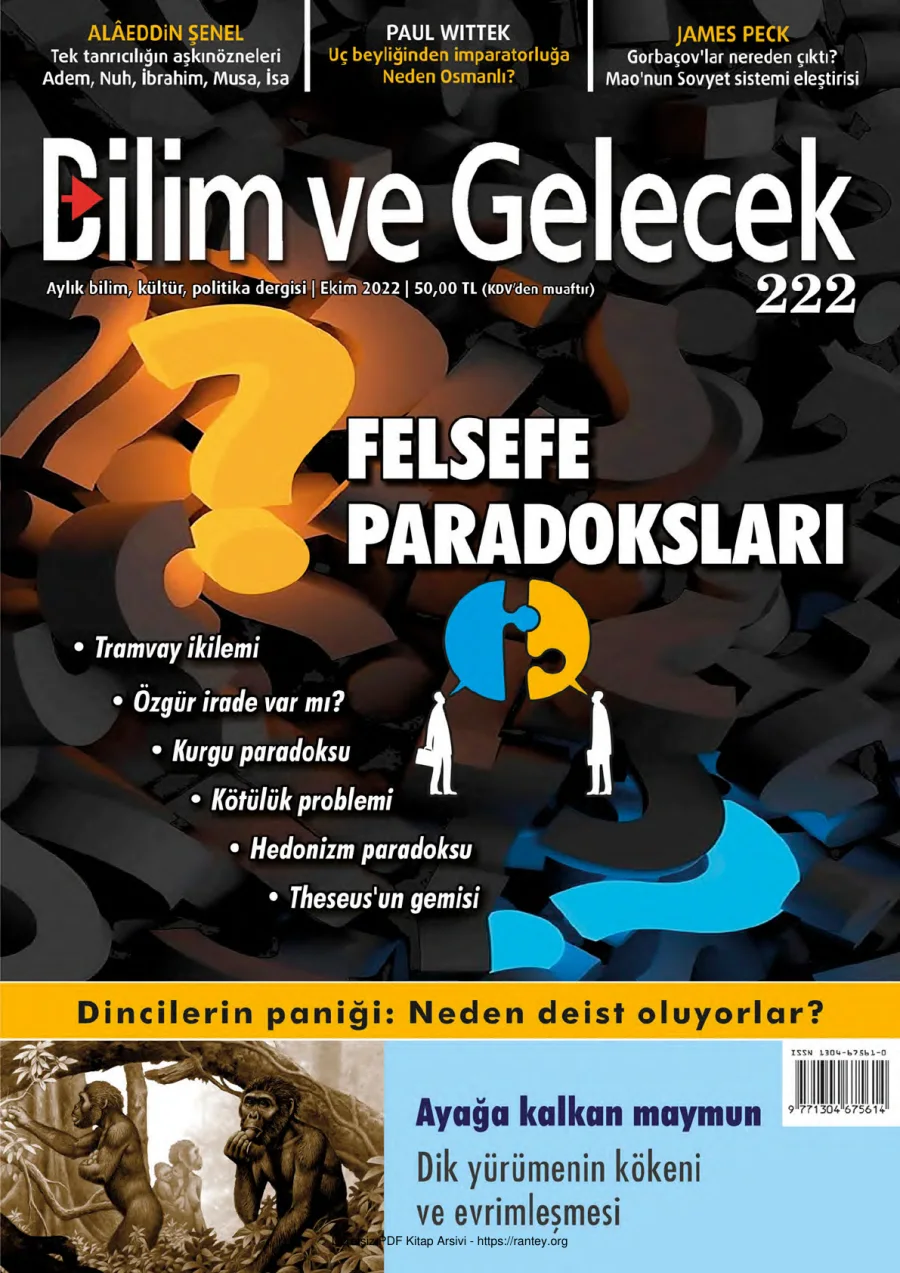 Bilim ve Gelecek Sayı 222 - Ekim 2022 kapak görseli