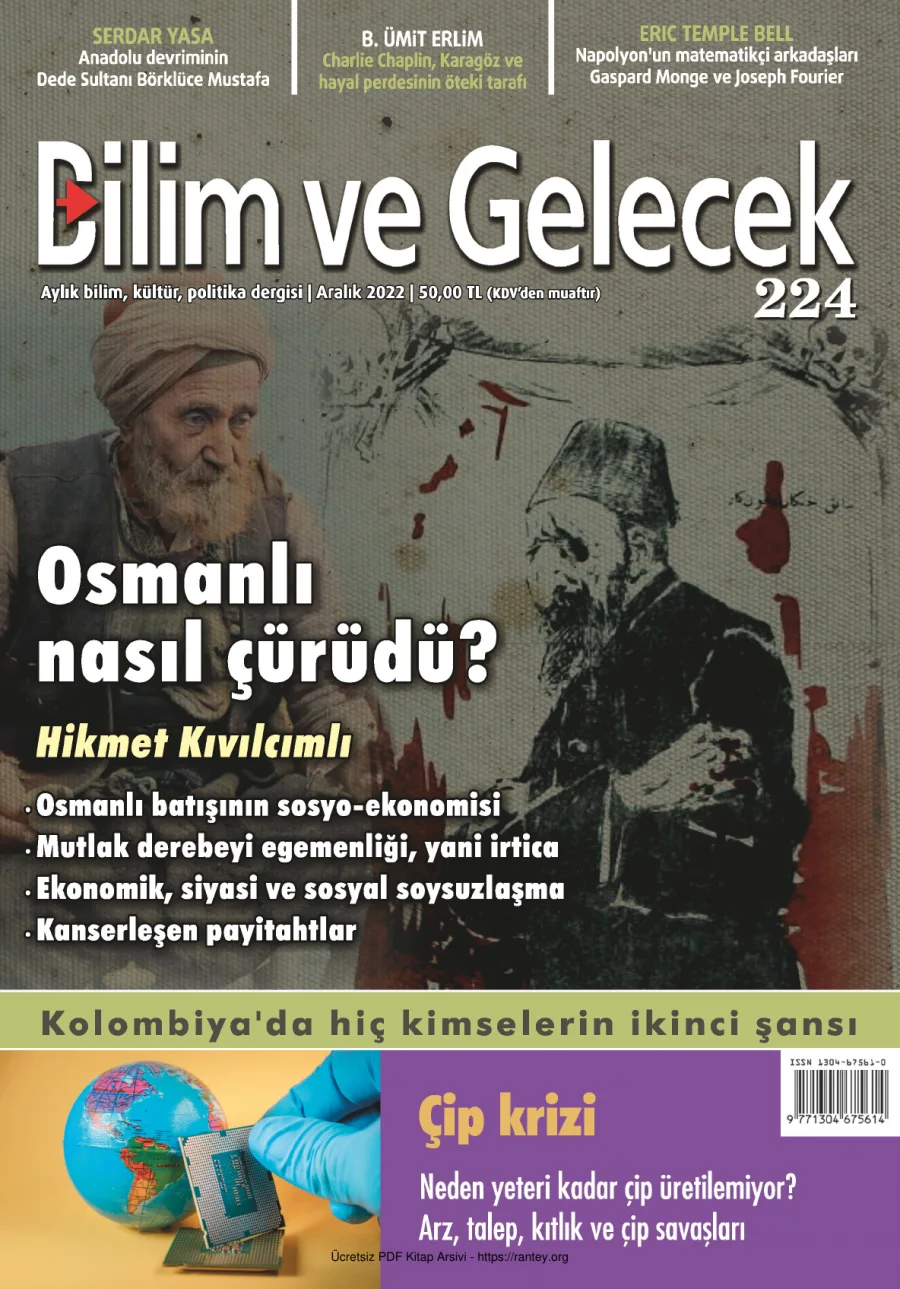 Bilim ve Gelecek Sayı 224 - Aralık 2022 kapak görseli