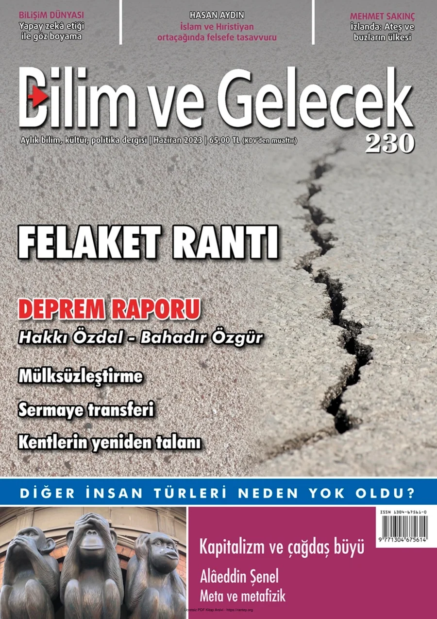Bilim ve Gelecek Sayı 230 - Haziran 2023 kapak görseli