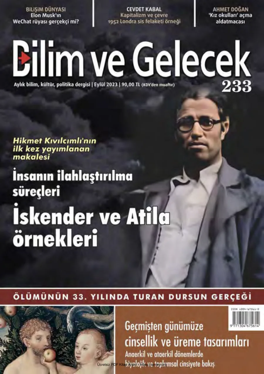 Bilim ve Gelecek Sayı 233 - Eylül 2023 kapak görseli