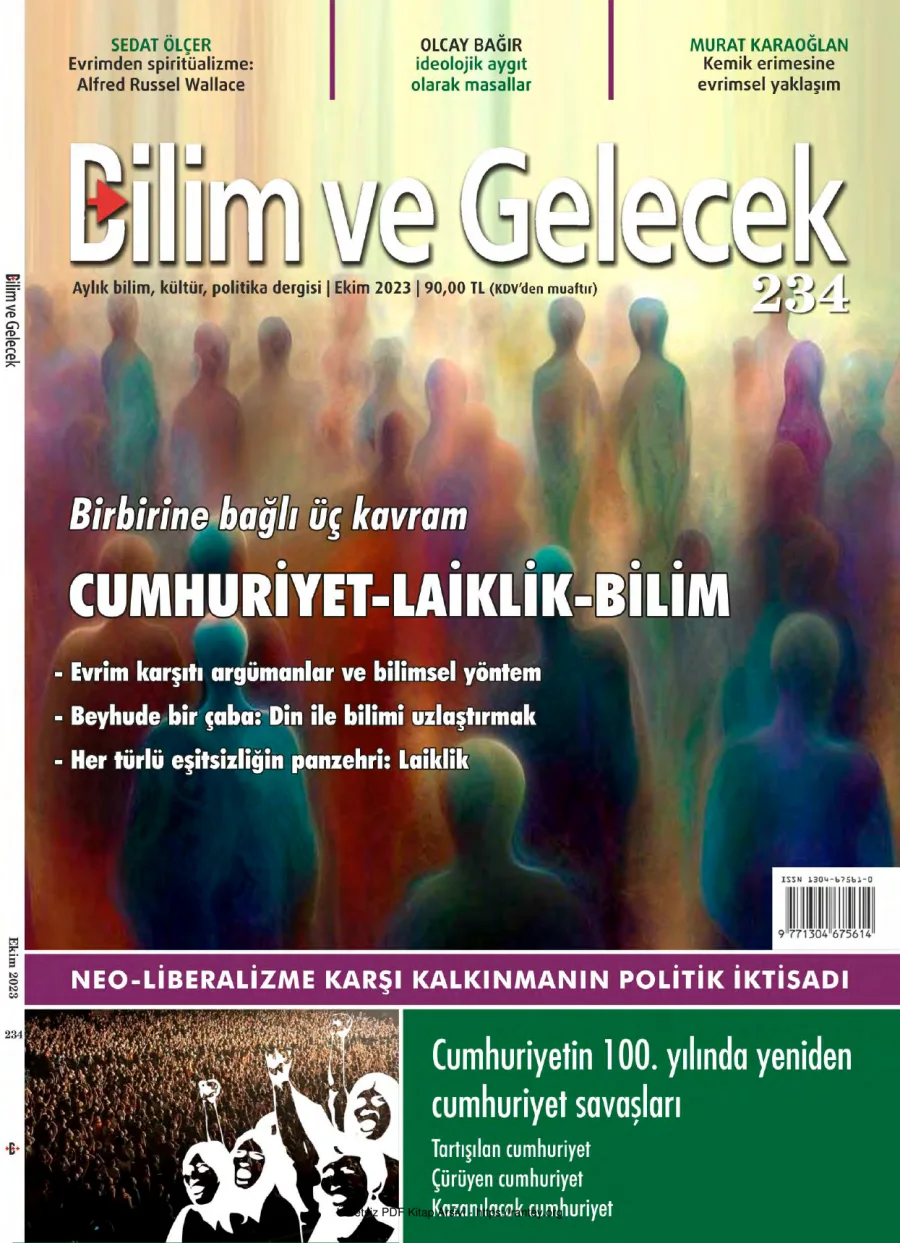 Bilim ve Gelecek Sayı 234 - Ekim 2023 kapak görseli