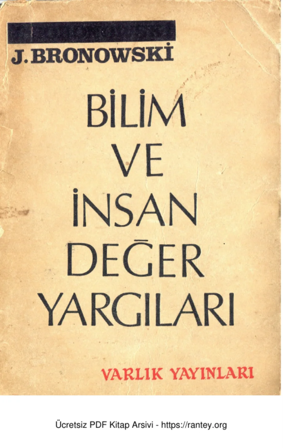 Bilim ve İnsan Değer Yargıları kapak görseli