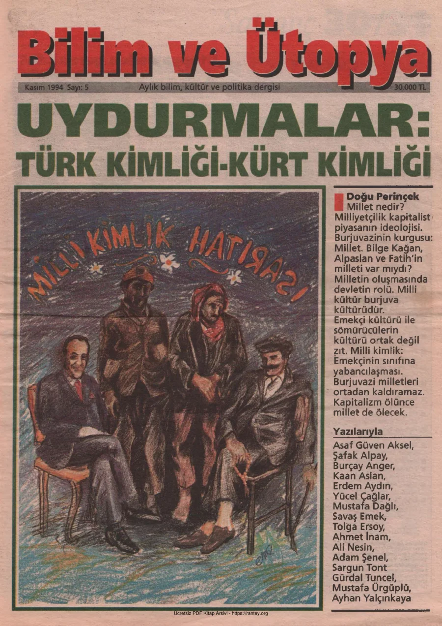 Bilim ve Ütopya Sayı 005 Kasım 1994 kapak görseli