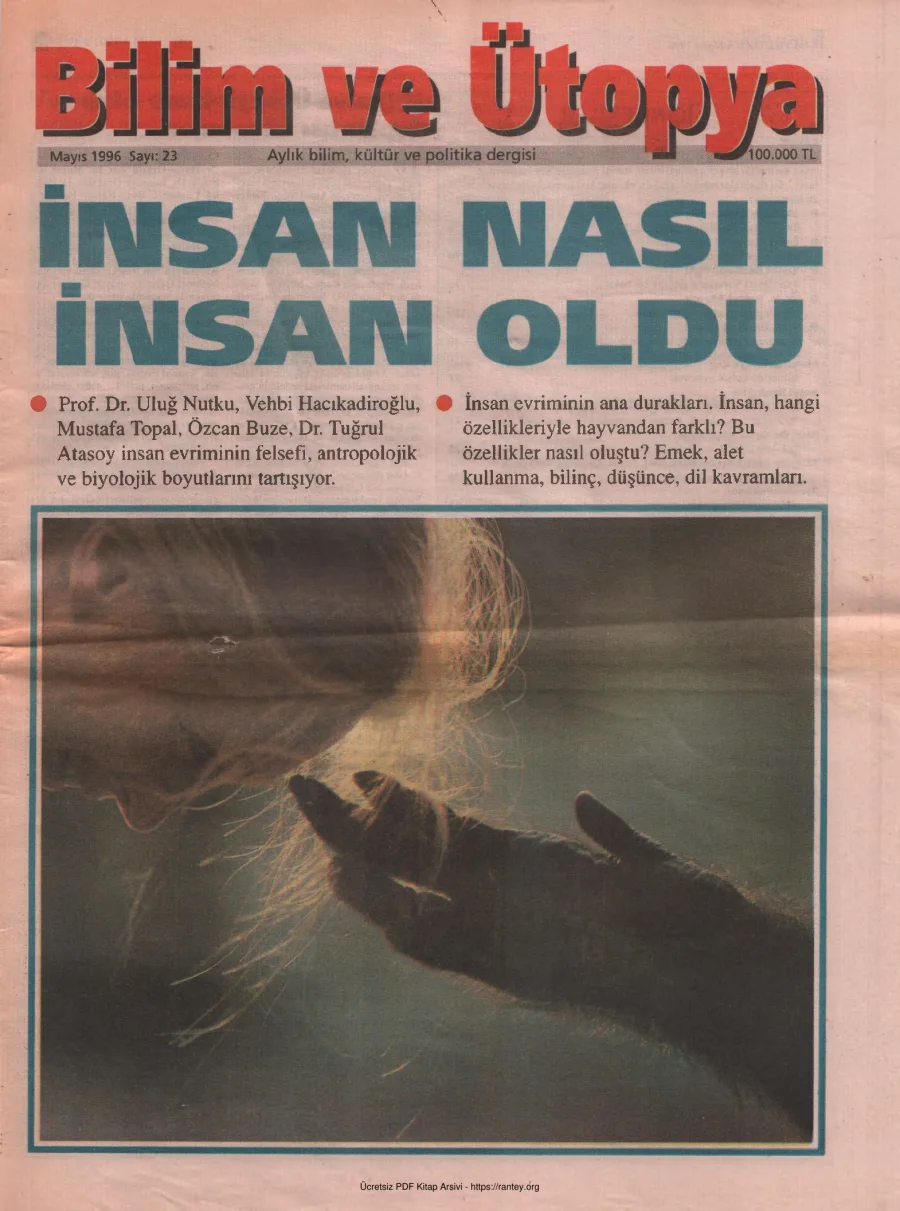 Bilim ve Ütopya Sayı 023 Mayıs 1996 kapak görseli