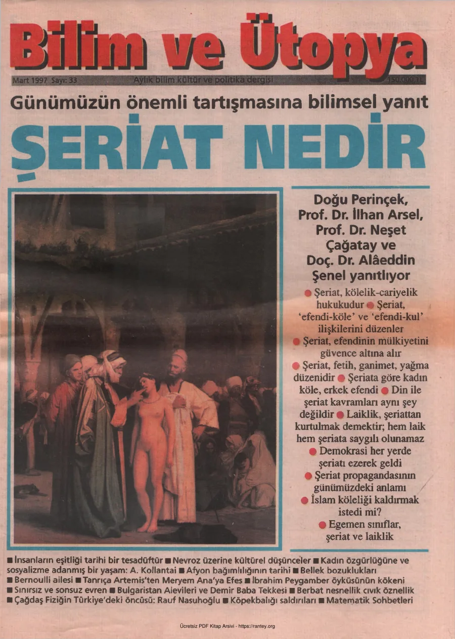 Bilim ve Ütopya Sayı 033 Mart 1997 kapak görseli