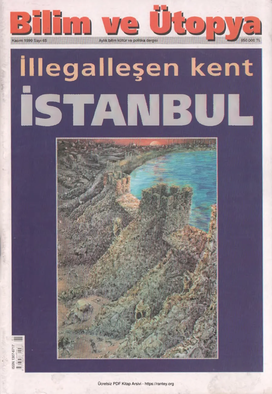Bilim ve Ütopya Sayı 065 Kasım 1999 kapak görseli