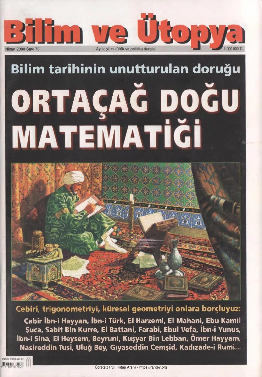 Bilim ve Ütopya Sayı 070 Nisan 2000 kapak görseli