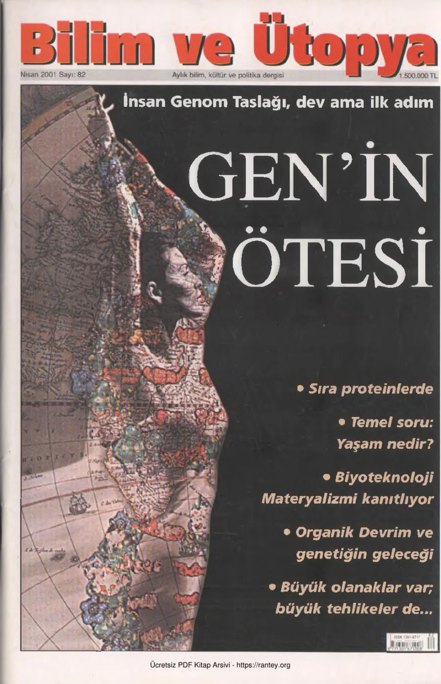 Bilim ve Ütopya Sayı 082 Nisan 2001 kapak görseli