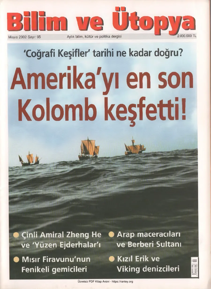Bilim ve Ütopya Sayı 095 Mayıs 2002 kapak görseli