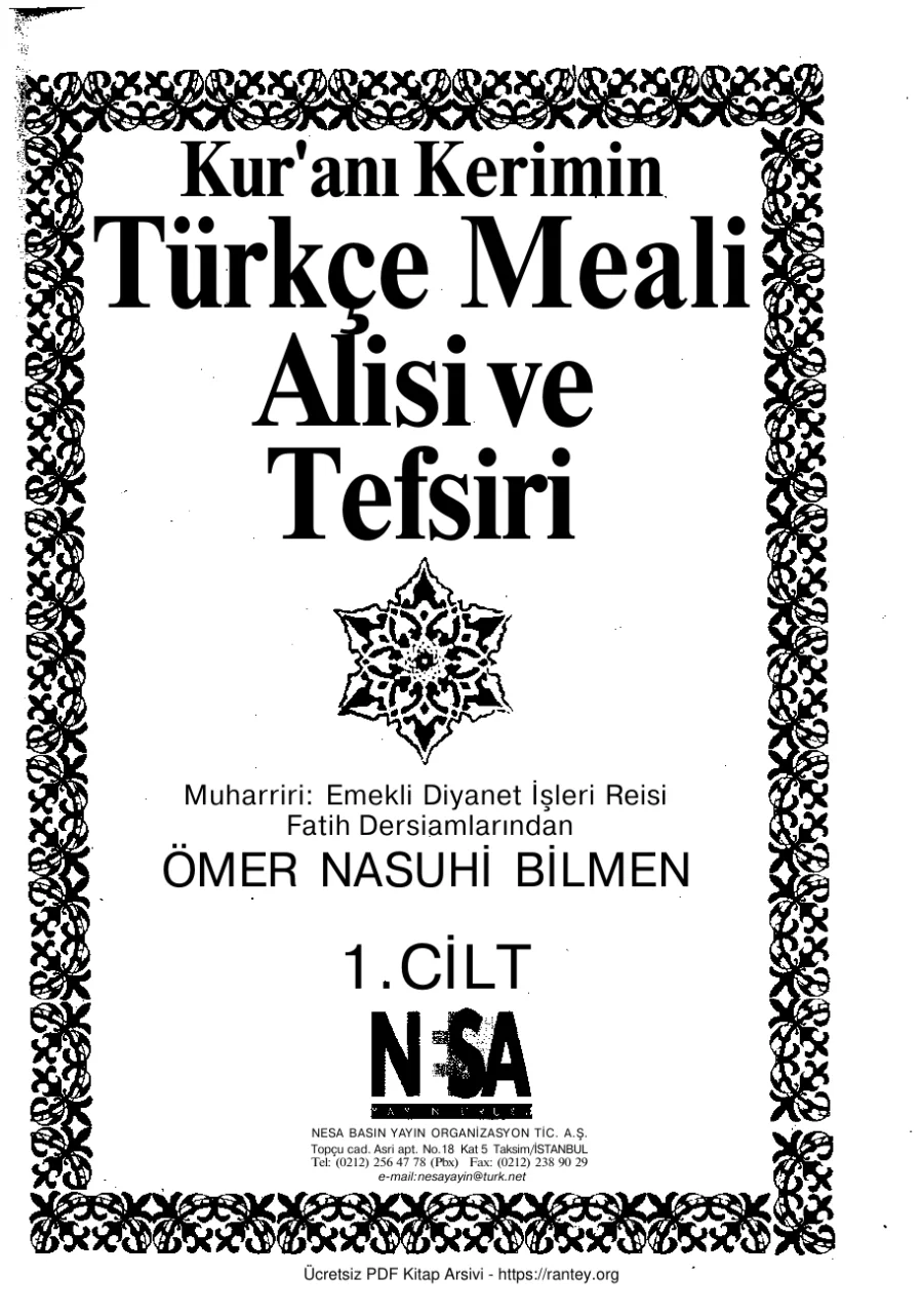 Bilmen Kuranin Meal Alisi ve Tefsiri1 8 kapak görseli