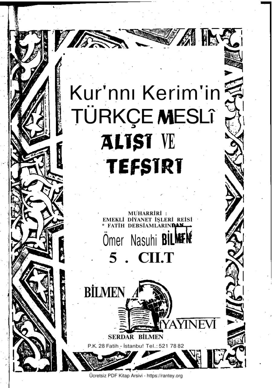 Bilmen Kuranin Meal Alisi ve Tefsiri5 8 kapak görseli