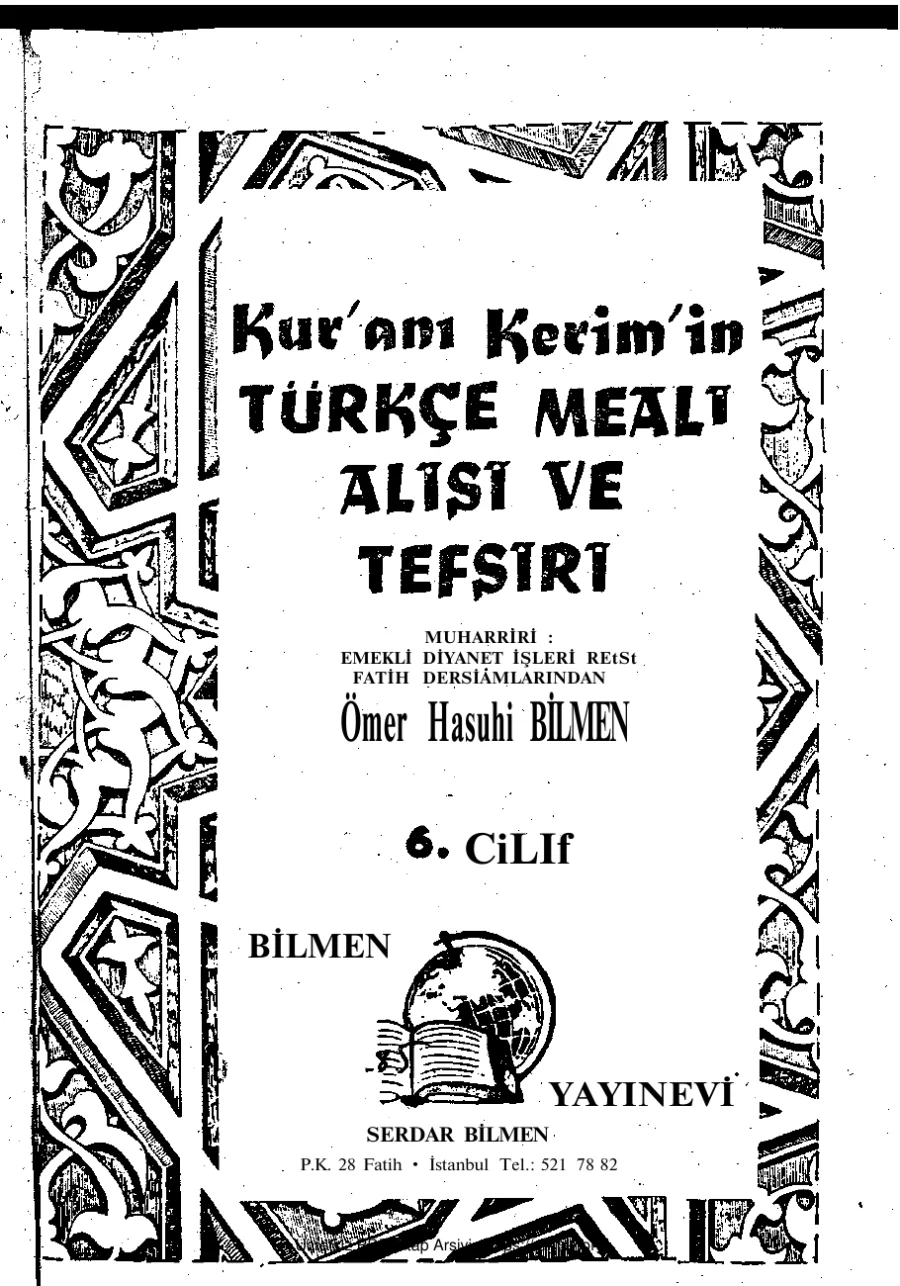 Bilmen Kuranin Meal Alisi ve Tefsiri6 8 kapak görseli