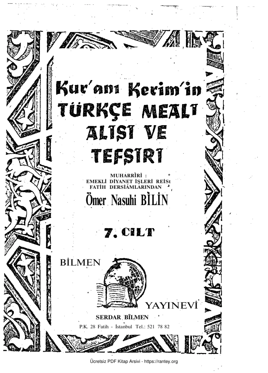 Bilmen Kuranin Meal Alisi ve Tefsiri7 8 kapak görseli