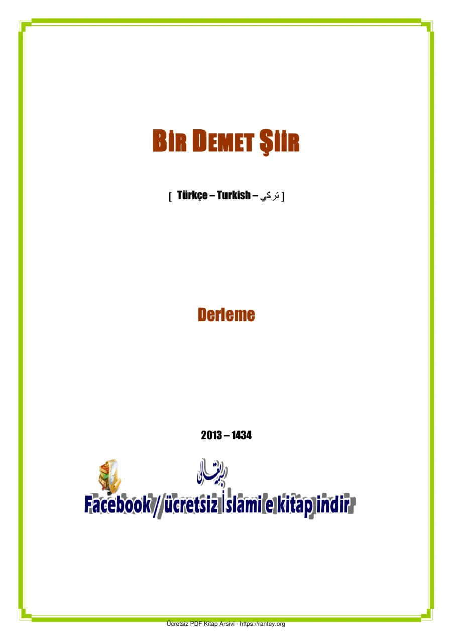 BİR DEMET ŞİİR Ebu Abdulmumin Tekin Mıhçı kapak görseli